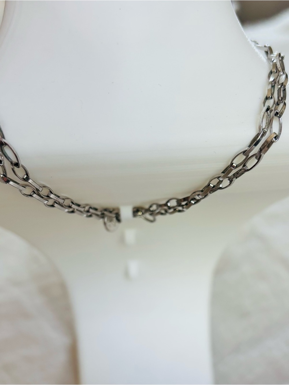 Touchstone Swarovski Pendant Necklace 24” silver chain - Women Jewelry - Picture 7 of 7